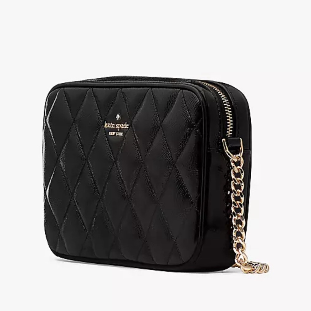 NWT Kate Spade Quilted Crossbody in Black - Picture 2 of 7
